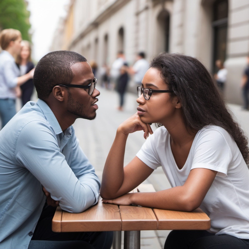 People having a deep conversation